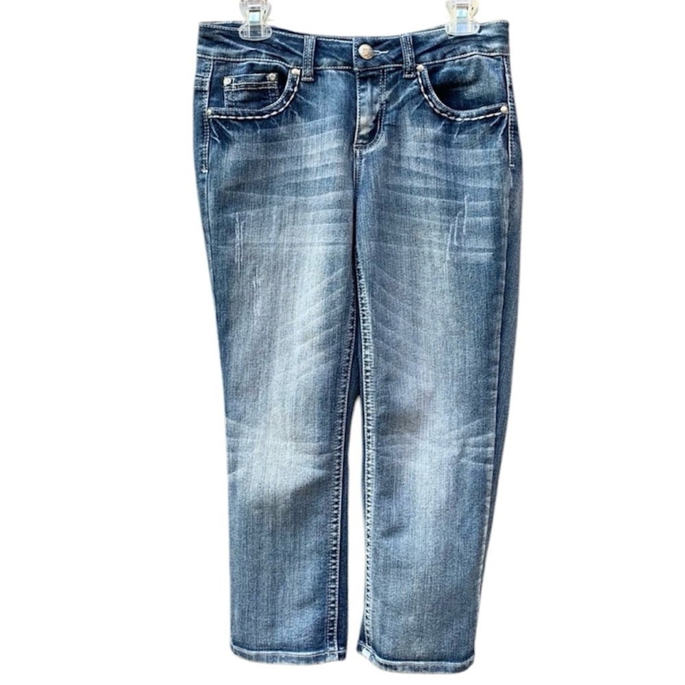 Cropped/Capri ND Weekend Dark Wash Denim Stretchy Jeans Women’s Size 8 McBling